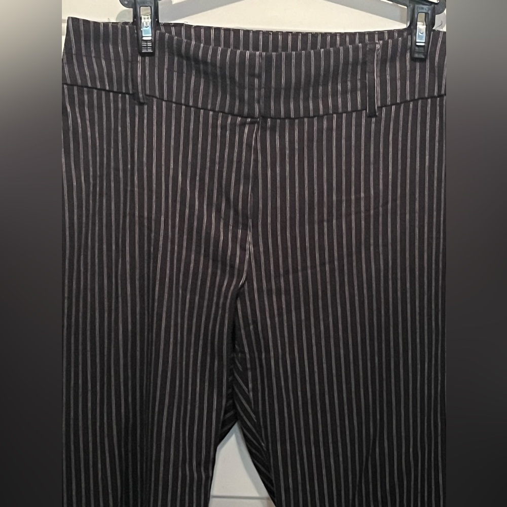 Flirtatious Black Pinstripe Women's Pants - Picture 3 of 5